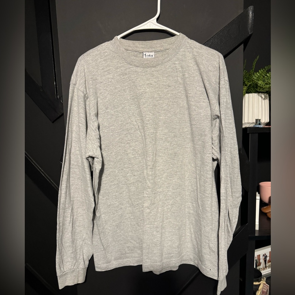 Kickin Basics Men’s Gray Long Sleeve T-Shirt Size XL